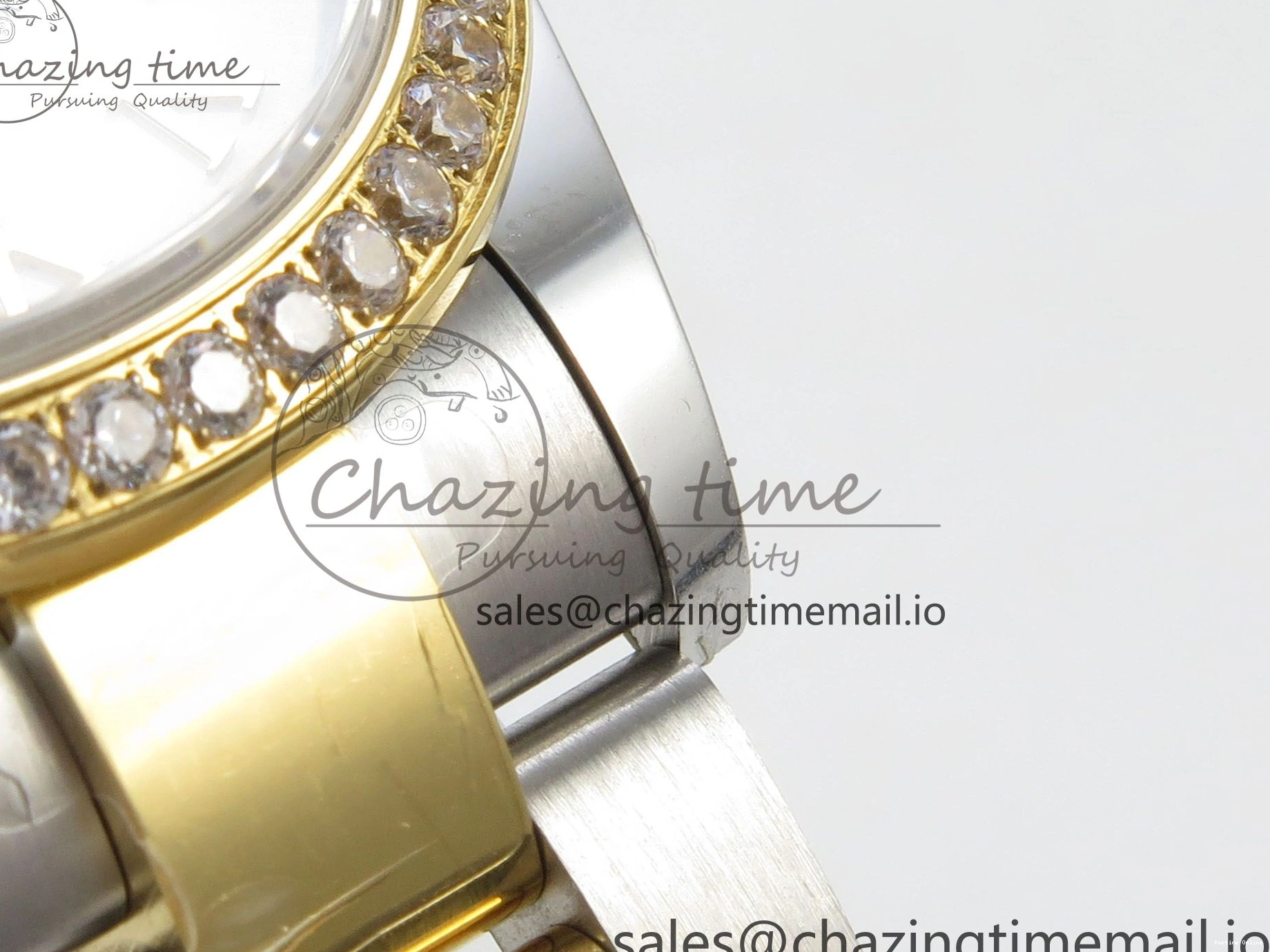 0401 DateJust 31 278383RBR THBF 1:1 Best Edition 904L Steel White Roman Dial Diamonds Bezel on SS YG Oyster Bracelet HZ Cal. Minimalist 44